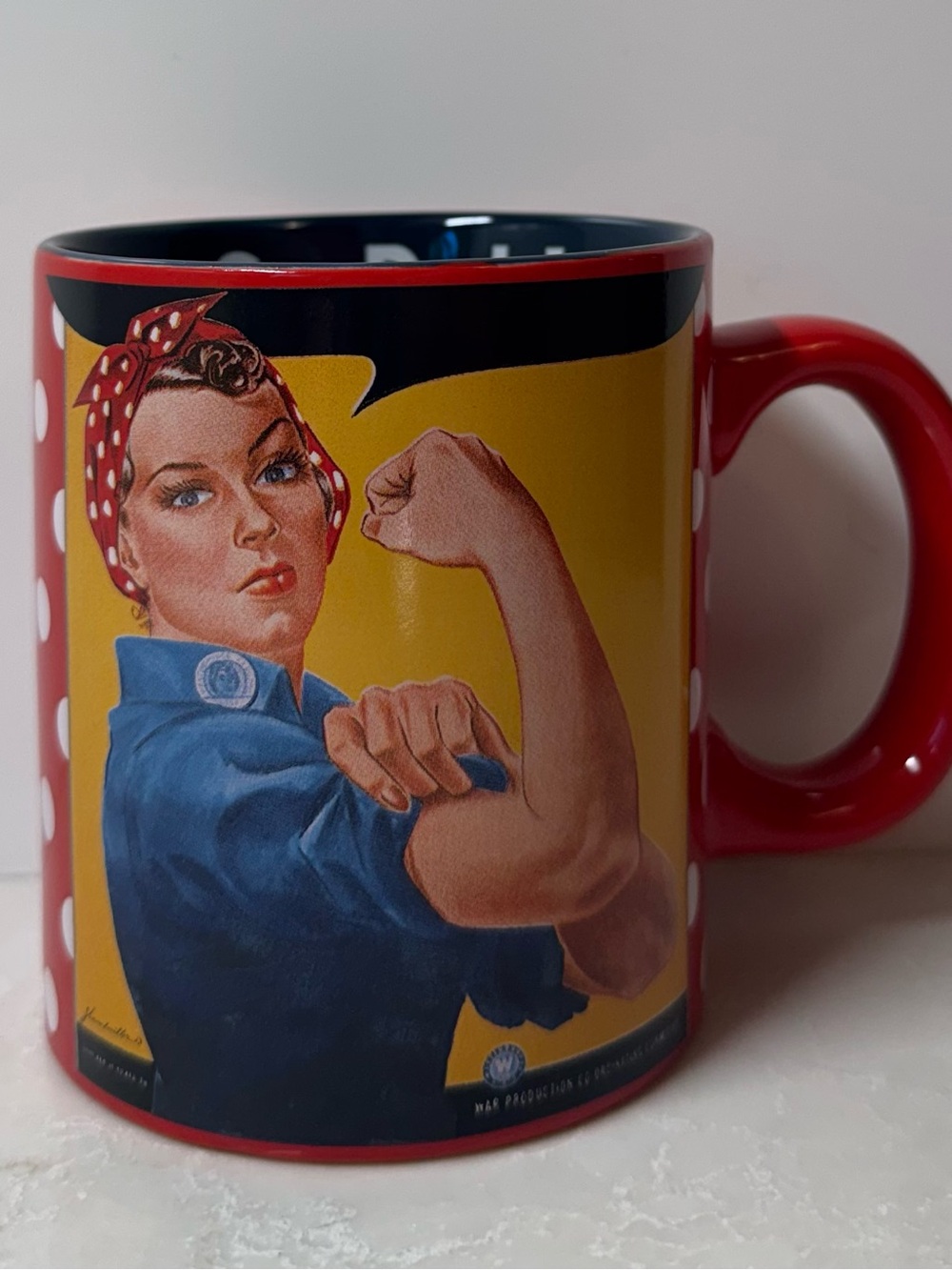 Rosie the Riveter Red Ceramic Mug - We Can Do It
